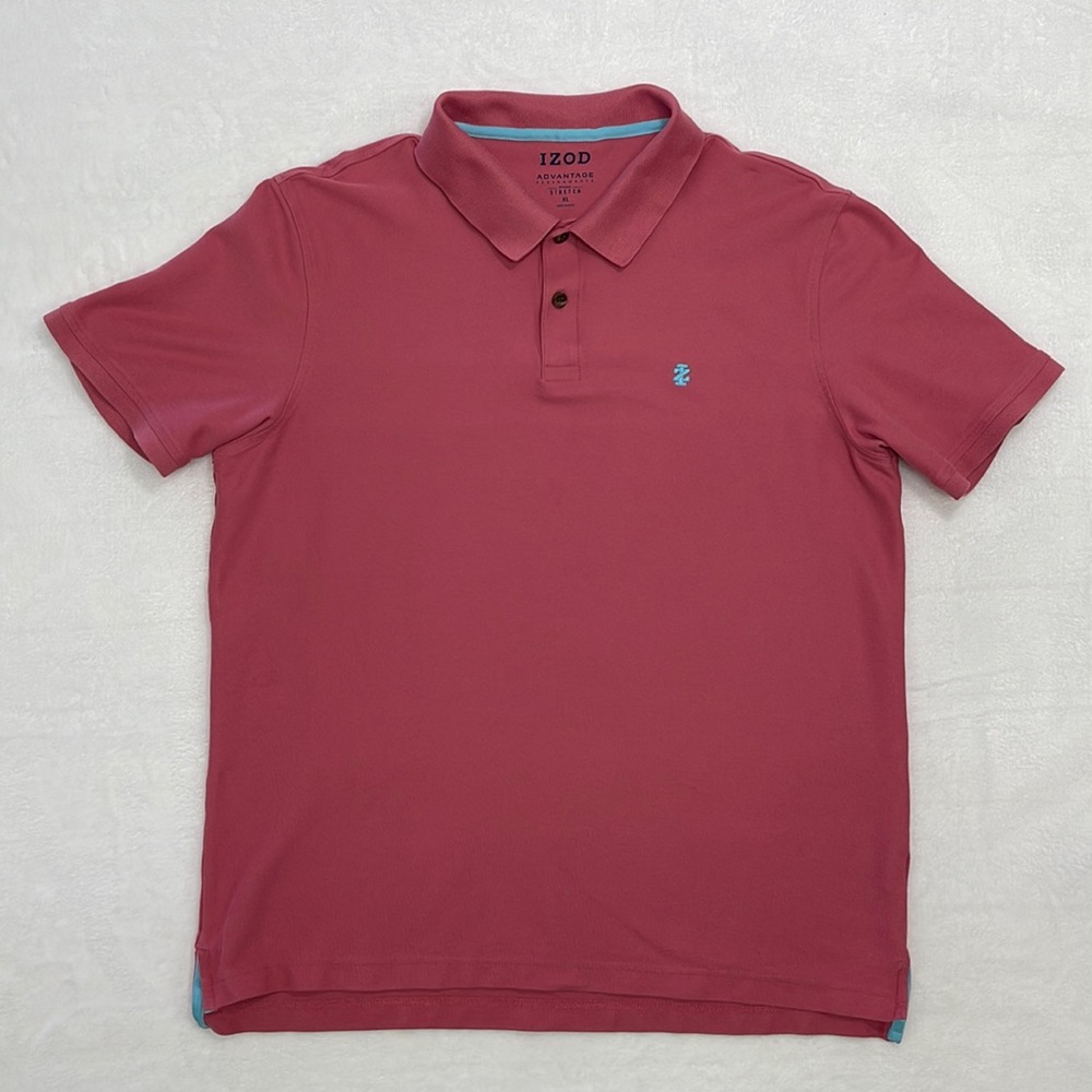 IZOD Advantage Performance Polo Shirt Pink Mens XL